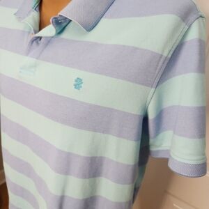 IZOD The Advantage Polo Lavender and Aqua‎ Polo  Size XL